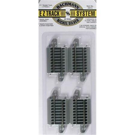 BACHMANN Ho 2.25 in. Straight Track - 4-Card BAC44513